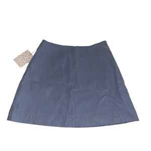 NWT Free People Leather Solid A-Line Skirt Womens Size 2